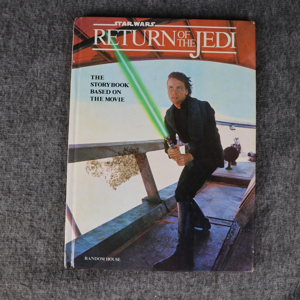 Vintage Star Wars Return Of The Jedi Storybook Vinge Lucas Orange HC 1983 USA